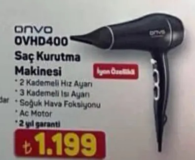 Onvo Ovhd400 Saç Kurutma Makinesi