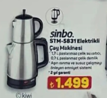 Sinbo Stm-5831 Elektrikli Çay Makinesi