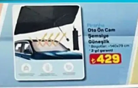 Piranha Oto On Cam Şemsiye Güneşlik