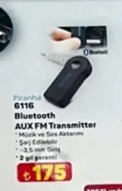 Piranha 6116 Bluetooth Aux Fm Transmitter