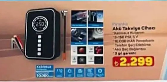 Piranha Akü Takviye Cihazı 10.000 Mah