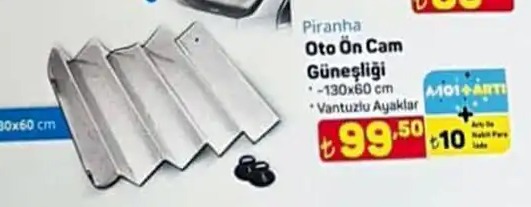 Piranha Oto Ön Cam Güneşliği 130X60Cm