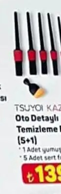 Tsuyoi Kaze Oto Detaylı Temizleme Fırçası (5+1)