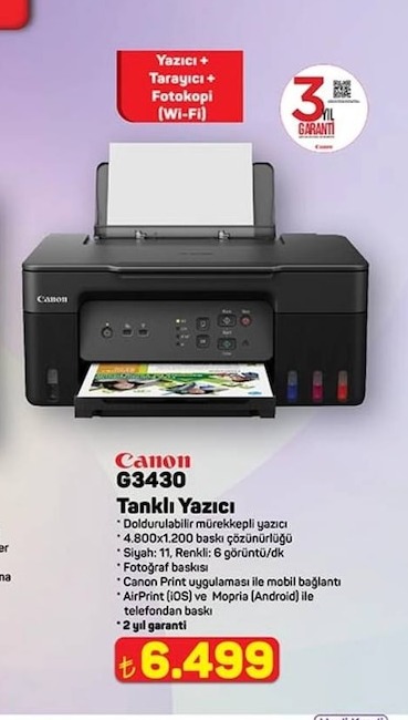 Canon G3430 Tanklı Yazıcı