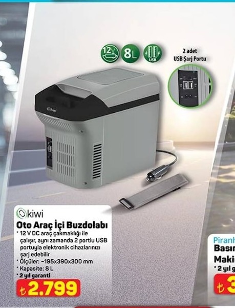 Kiwi Oto Araci Ici Buzdolabi