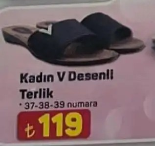 Kadın V Desenli Terlik