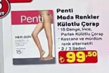 Penti Moda Renkler Külotlu Çorap