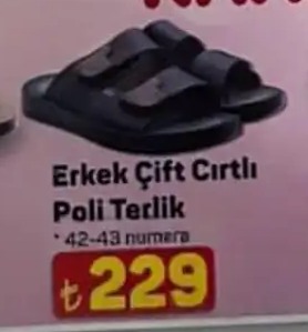 Erkek Çift Cırtlı Poli Terlik