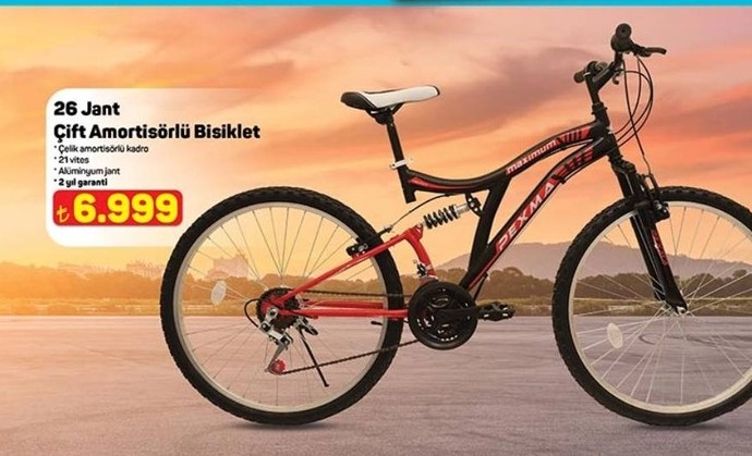 26 Jant Çift Amortisörlü Bisiklet