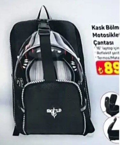 Kaslı Bölmeli Motosiklet Çantası