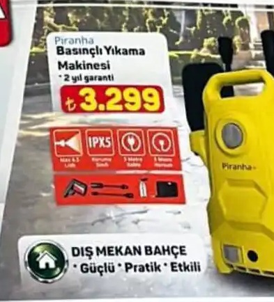 Piranha Basınçlı Yıkama Makinesi