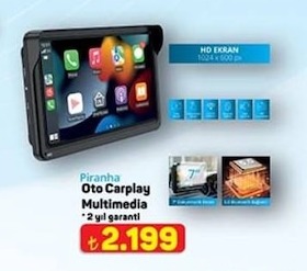 Piranha Oto Carplay Multimedia