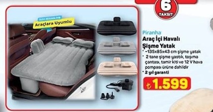 Piranha Araç Içi Havalı Şişme Yatak