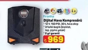 Piranha Dijital Hava Kompresörü 1 Adet