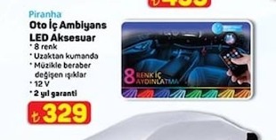 Piranha Oto Iç Ambians Led Aksesuar