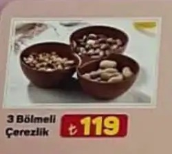 3 Bölmeli Çerezlik