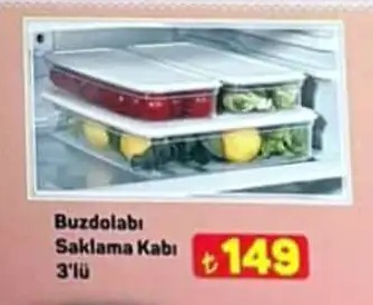 Buzdolabı Saklama Kabı Seti