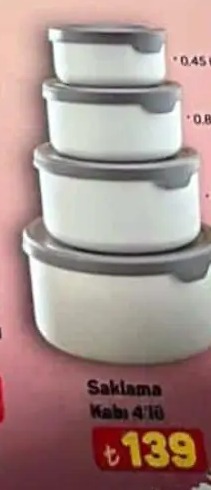 Saklama Kabı 4'Lü