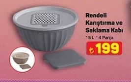Rendeli Karistirma Ve Saklama Kabı 5 L