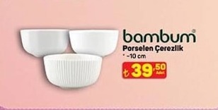 Bambum Porselen Çerezlik 10 Cm