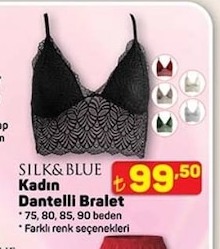Silk&Blue Kadın Dantelli Bralet 75-80-85-90 Beden