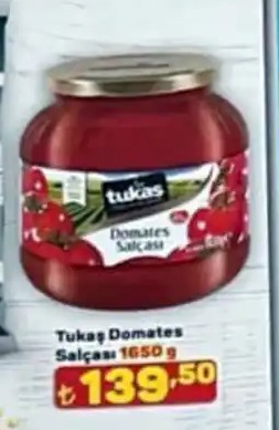 Tukaş Domates Salçası 1650G