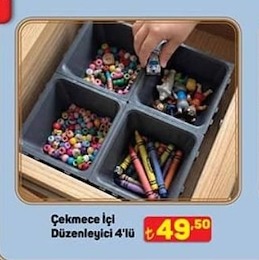 Çekmece İçi Düzenleyici 4'Lü