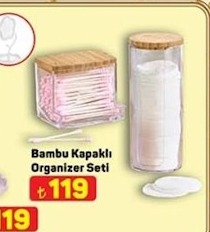 Bambu Kapaklı Organizer Seti