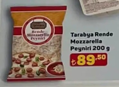 Tarabya Rendelenmiş Mozzarella Peyniri 200 G