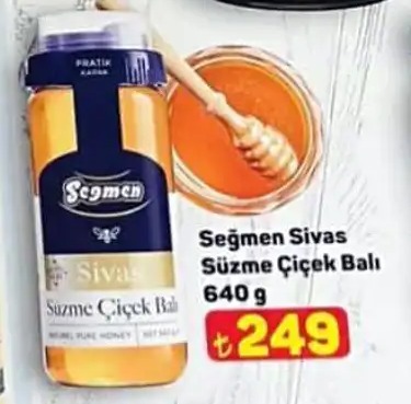 Seğmen Sivas Süzme Çiçek Balı 640 G