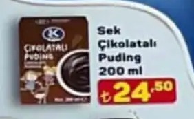 Sek Çikolatalı Puding 200Ml