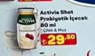 Activia Shot Probiyotik İçeçek 80 Ml - Çilek & Muz