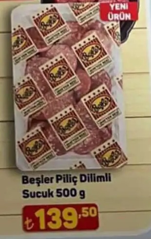 Beşler Piliç Dilimli Sucuk 500 G