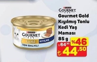Gourmet Gold Kıyılmış Tonlu Kedi Yaş Maması 85 G