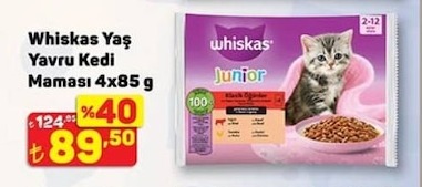 Whiskas Yaş Yavru Kedi Maması 4X85G