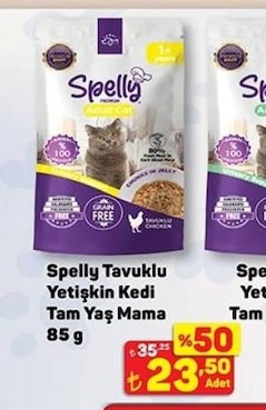 Spelly Tavuklu Yetişkin Kedi Tam Yaş Mama 85G