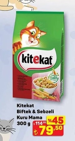 Kitekat Biftek & Sebzeli Kuru Mama 300G