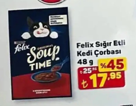 Felix Sığır Etli Kedi Çorbası 48G