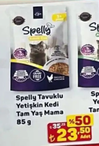 Spelly Tavuklu Yetişkin Kedi Tam Yaş Mama 85G