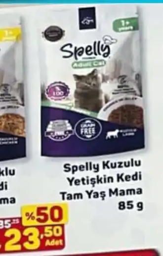 Spelly Kuzulu Yetişkin Kedi Tam Yaş Mama 85G