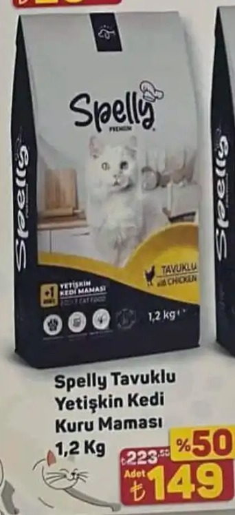 Spelly Tavuklu Yetişkin Kedi Maması 1.2Kg