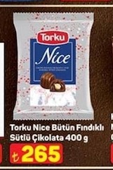 Torku Nice Bütün Fındıklı Sütlü Çikolata 400 G