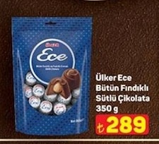 Ülker Ece Bütün Fındıklı Sütlü Çikolata 350G