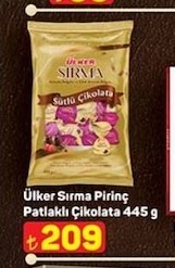 Ülker Sırma Pirinç Patlaklı Çikolata 445 G