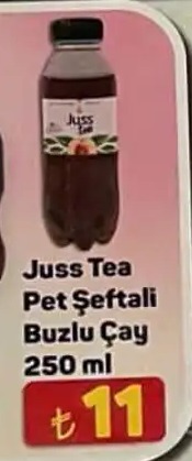Juss Tea Pet Şeftalili Buzlu Çay 250 Ml