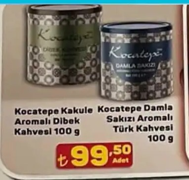 Kocatepe Kakule Aromalı Dibek Kahvesi 100 G Ve Kocatepe Damla Sakızlı Aromalı Türk Kahvesi 100 G