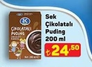 Sek Çikolatalı Puding 200Ml