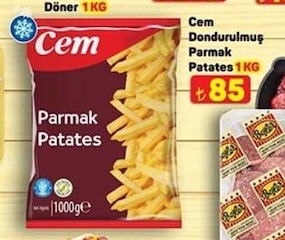 Cem Dondurulmuş Parmak Patates 1Kg