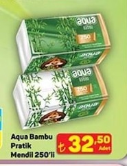 Aqua Bambu Pratik Mendil 250'Li