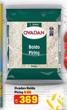 Ovadan Baldo Pirinç 5 Kg